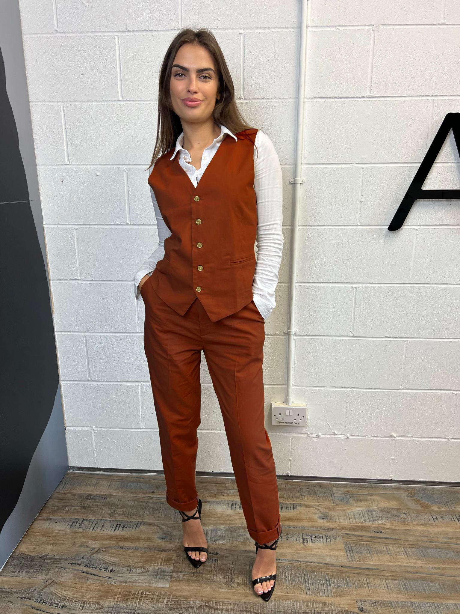 Burnt orange hotsell suit womens