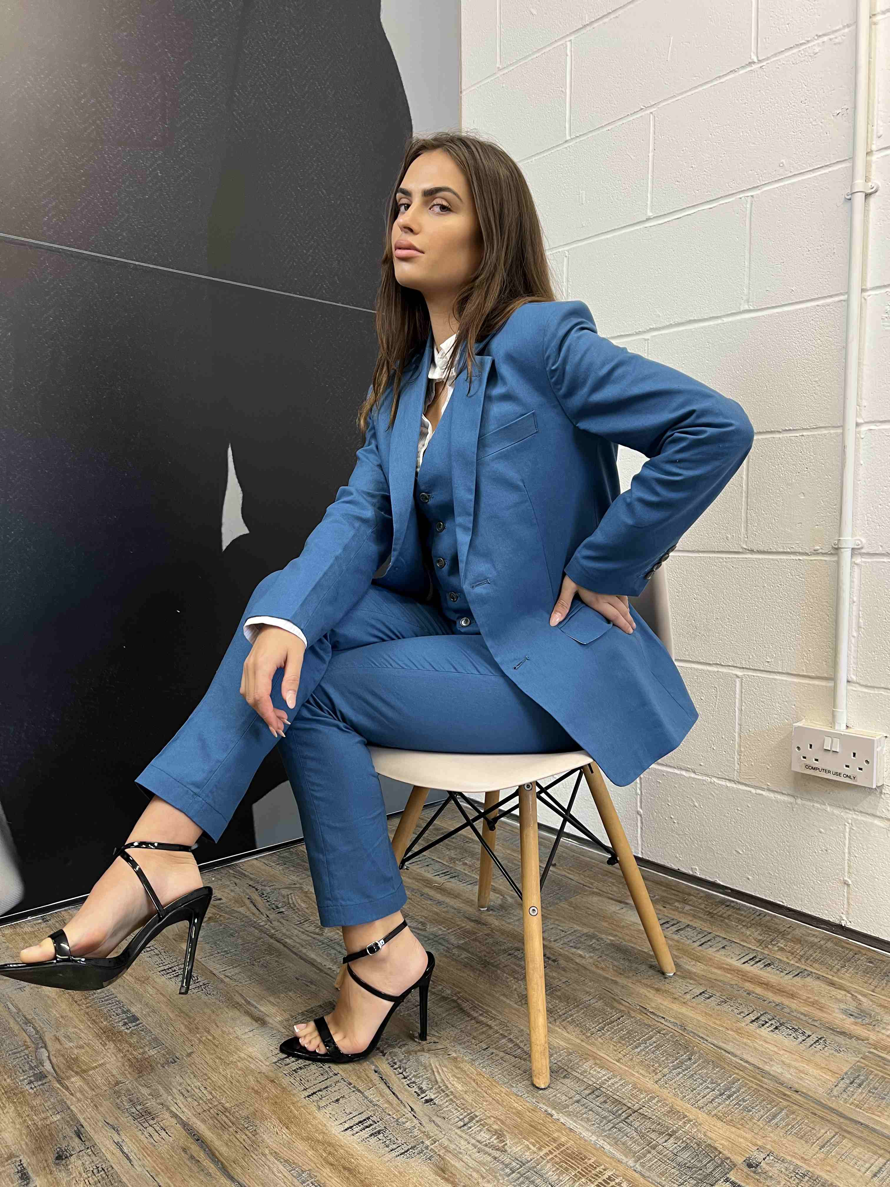 Ronikash Women Business Suit Casual Two Piece Set Corset Suit Coat