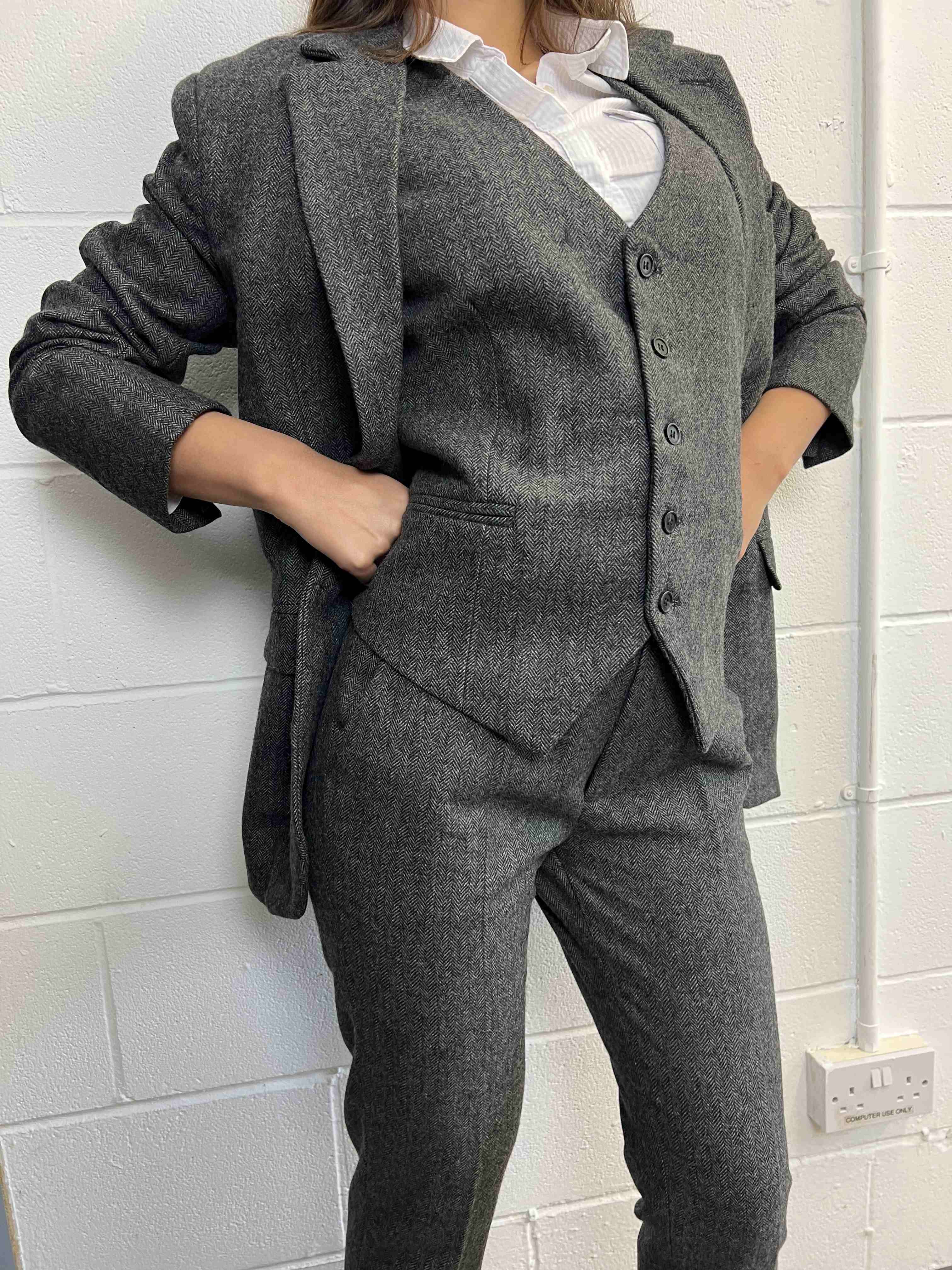 Yynuda Womens 2-piece Asymmetric Breasted Trend Jacket Office Lady Business  Slim Fit Suit (blazer + Pants) | Fruugo US
